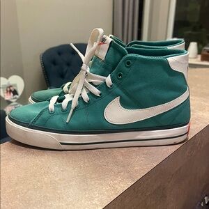 Nike Teal High-Tops with White Details